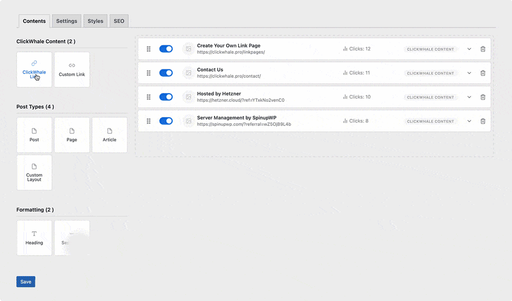 Link Page Builder by ClickWhale