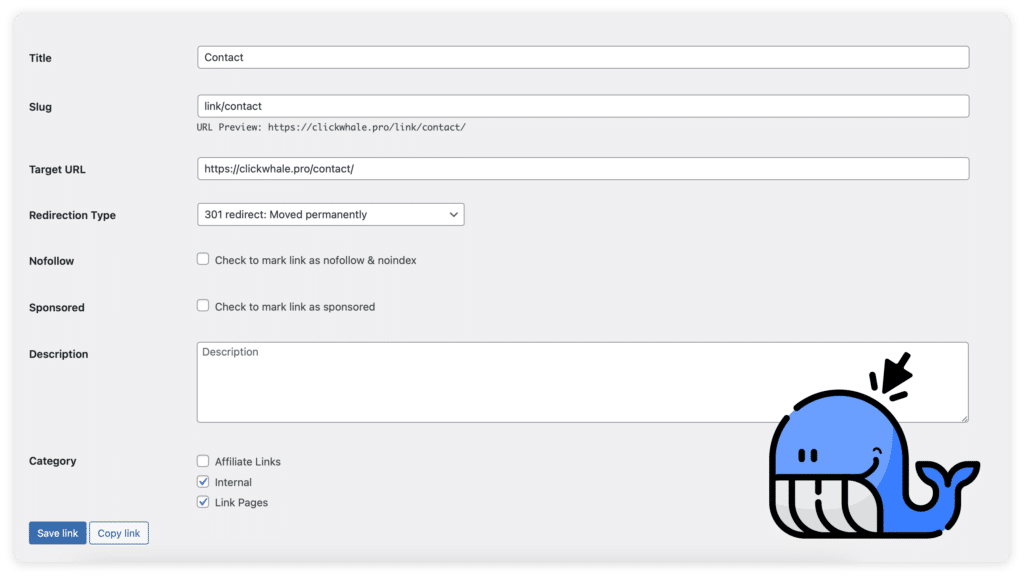 Customize your links with ClickWhale