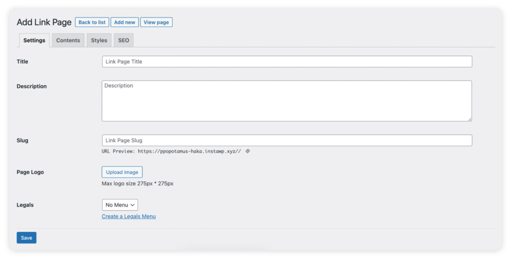 Adding Link Page Info With ClickWhale