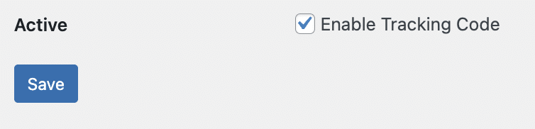 enabling tracking codes in ClickWhale