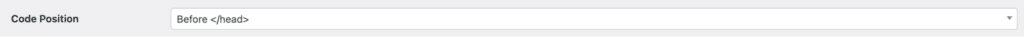 select the position of tracking codes