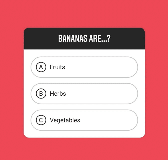Instagram poll